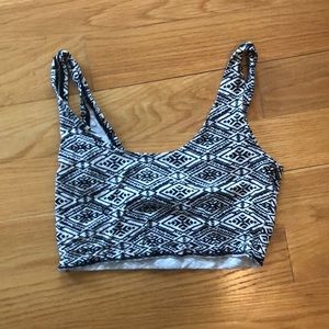 Tribal print crop top